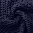 thumbnail image 4 of Cropped Sweater Cardigans for Women Teen Girls Button Up Knitted Blouse Drop Shoulder V Neck Long Sleeve Outerwear (One Size, Navy), 4 of 6
