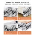 thumbnail image 5 of Abstract Art Marble Texture Bed Skirt Queen Size 18" Drop Black Grey Gradient Modern Art Ruffled Wrap Around Bed Skirts Adjustable Elastic Bedskirt Dust Ruffle for Queen Size Bed, 5 of 7