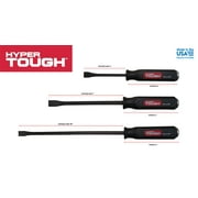 Hyper Tough Handled Steel Pry Bar Set with Metal Striking Caps, 3 Pieces