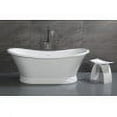 thumbnail image 3 of ALFI brand ABST77 Arched White Matte Solid Surface Resin Bathroom / Shower Stool, 3 of 12