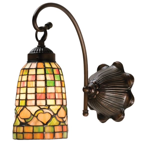 Meyda 6"W Tiffany Acorn Wall Sconce