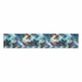 thumbnail image 2 of MKHERT Abstract Blue Geometric Mosaic Tiles Table Runner for Office Kitchen Dining Wedding Party Banquet 16x72 Inch, 2 of 2