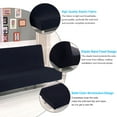 thumbnail image 3 of Eurhowing Stretch Futon Slipcover, Polyester Spandex Armless Sofa Bed Cover with Elastic Hem, 3-Seater Couch Sofa Protector, Black, 3 of 7