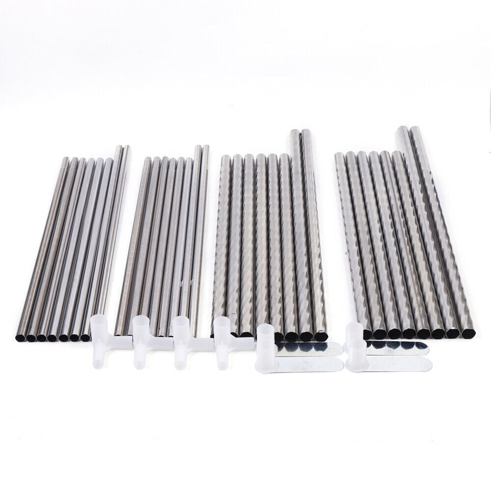 4 Corner Bed Canopy Frame Stainless Steel Post Mosquito Netting Curtain Brackets Silver Stainless Steel （rod ）Simple and Beautiful