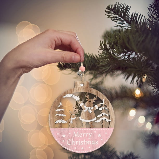 Jarrón Transparente para Colgar En La Pared, Decoración Navideña, Colgante de Muñeco de Nieve, Pintado En Tinta Rosa, Regalos para Hombres, Relleno de Regalos, Decoración Navideña, Colgante Familiar