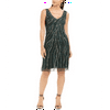 J Kara Women's Allover Sequin Sheath Dress Green Size 6