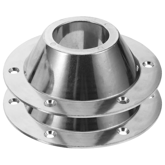 Toyandona Aluminum Rv Table Base Plated Silver Durable Mounting Support for Dining 2Pcs