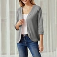 thumbnail image 5 of TRUBKH Cardigan Sweaters for Women Cropped Cardigan Sweaters Plus Size Sweater Cardigan Early Fall Fashion Business Casual Outfits for Women Fashion Clothing Gray XL, 5 of 7
