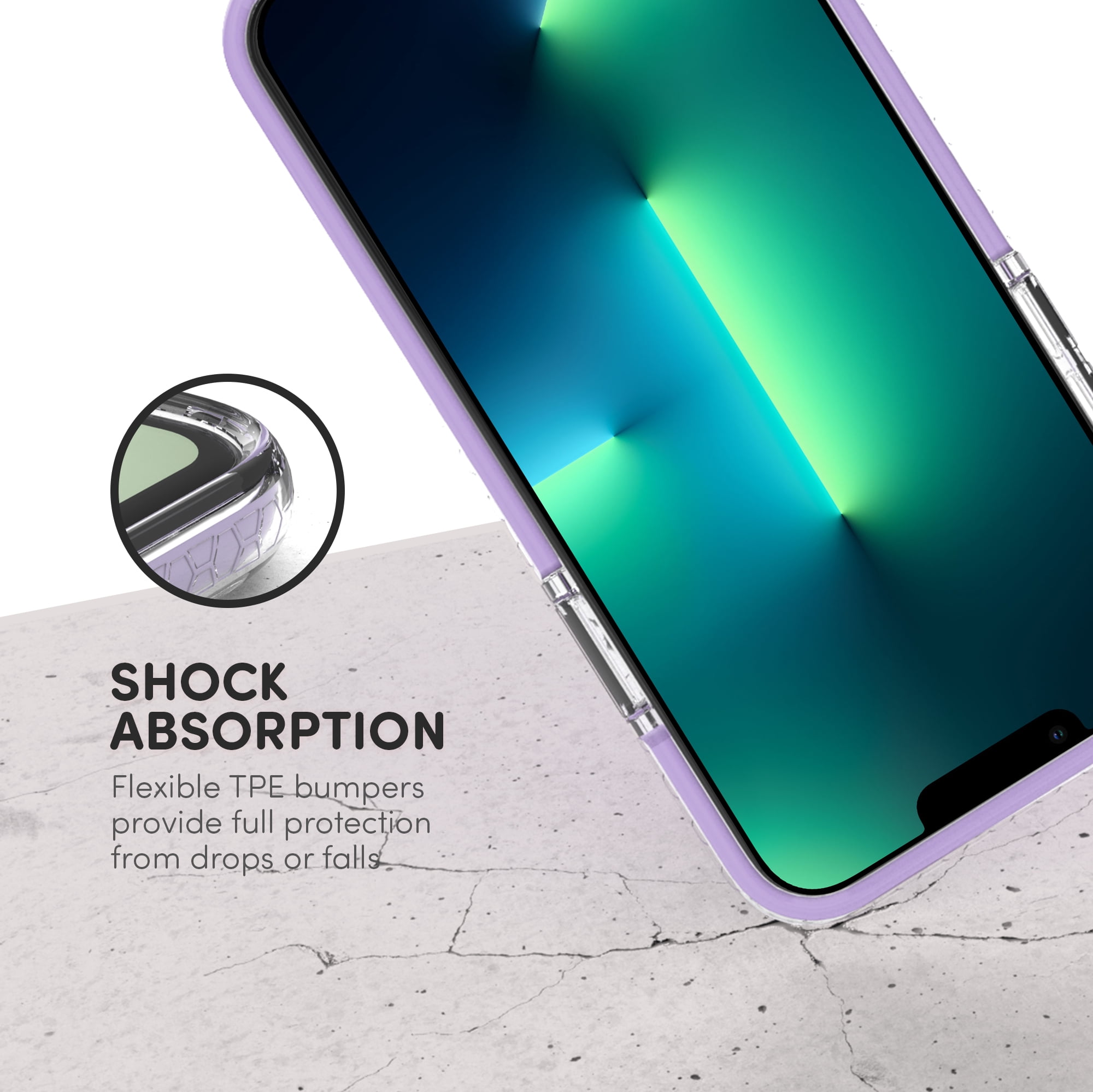 iHome Velo Silicone Impact Case for iPhone 11/XR, Lavender