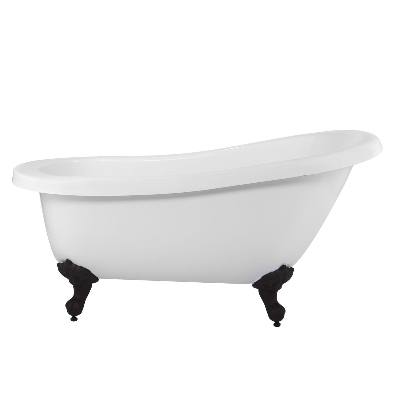 Customer reviews for Bristol 67 Inch Acrylic Slipper Clawfoot Tub - Rim ...