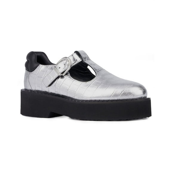 Aquatalia Malvina Weatherproof Leather Loafer, 5.5, Silver