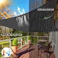 thumbnail image 4 of Shade&Beyond 10'x13' Rectangular Sun Shade Sail, HDPE 95% UV Block Breathable Windproof Cover with D-Rings for Patio, Garden, Pool, Dark Gray, 4 of 6