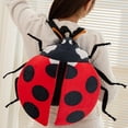 thumbnail image 5 of Funny Cartoon Insect Plush Backpack Stuffed Bee Ladybug Plush Backpack Soft Animal Adjustable Shoulder Strap Bag, 5 of 7