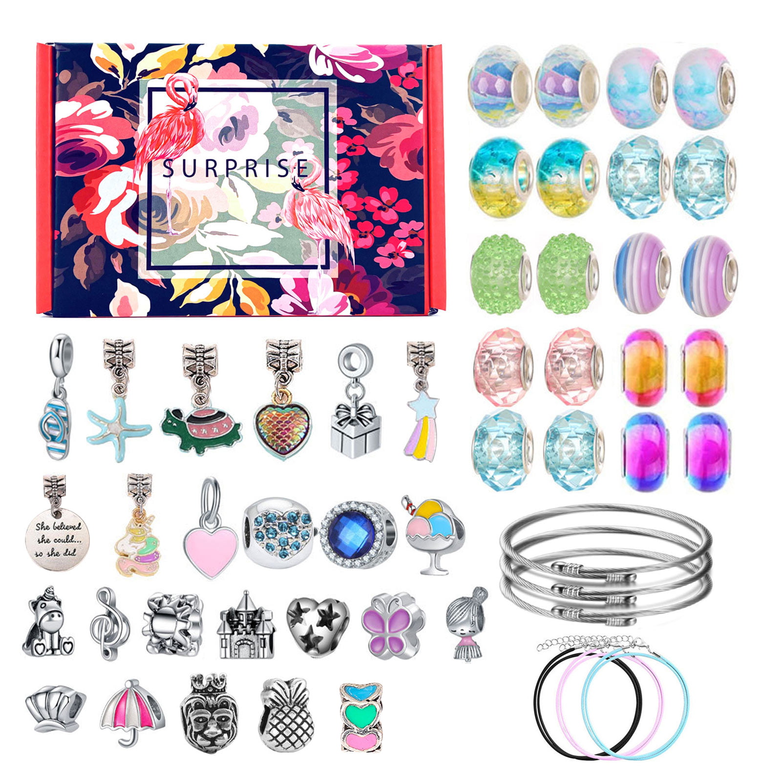 Famure Bracelet Making Kit-Easy to Use Jewelry Making Kit with Various  Beads and Charms