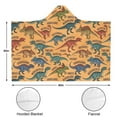 thumbnail image 3 of Wearable Blanket,Colorful Dinosaurs Names Pattern Hooded Wearable Flannel Blanket for Adults & Teens,Winter Poncho Shawl Wrap Cape Cozy Anti-Pill,60"x80", 3 of 5