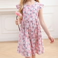 thumbnail image 4 of Elainilye Fashion Girls Dresses Summer Thin New Style Floral Dress Short-sleeved Princess Dress, Sizes 2-10 Years, 4 of 5