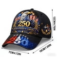 thumbnail image 6 of qolami 250th Anniversary Hat, Printed Pattern Baseball Cap, Adjustable Patriotic Baseball Hat for Men Women, 6 of 6