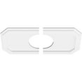 thumbnail image 4 of Ekena Millwork CMP22X11ED2-06000 6 in. ID x 7.5 in. Rectangle Emerald Architectural Grade PVC Contemporary Ceiling Medallion - 2 Piece, 4 of 4