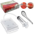 thumbnail image 1 of Molecular Gastronomy Kit Caviar Maker Box Spherification Dropper 96-Hole Roe Sauce Dispenser Strainer Tools with Spoon Syringe, 1 of 5