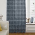thumbnail image 6 of Navy Blue Plaid Sheer Curtains 96 Inches Long, Farmhouse Buffalo Checkered Gingham Light Filering Curtains, Privacy Drapes Simi Floor to Veiling Curtain for Living Room Bedroom Large Window Treatment, 6 of 9