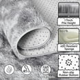 thumbnail image 2 of KIXINWA Area Rug for Bedroom Living Room, Machine Washable 4x6 Fluffy Shag Rug, Soft Plush Non Slip Carpet for Indoor Floor Bedside Nursery Kids Room, Dorm, Home Decor Aesthetic, Tie-Dyed Light Grey, 2 of 6