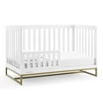 thumbnail image 3 of Delta Children Jade 4-in-1 Convertible Baby Crib - Greenguard Gold Certified, Bianca White/Bronze, 3 of 12