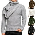 thumbnail image 4 of Lovskoo Men's Sweaters Pullover Long Sleeve Shawl Collar Casual Slim Button Textured Knit Sweaters Tops Olive Green, 4 of 4