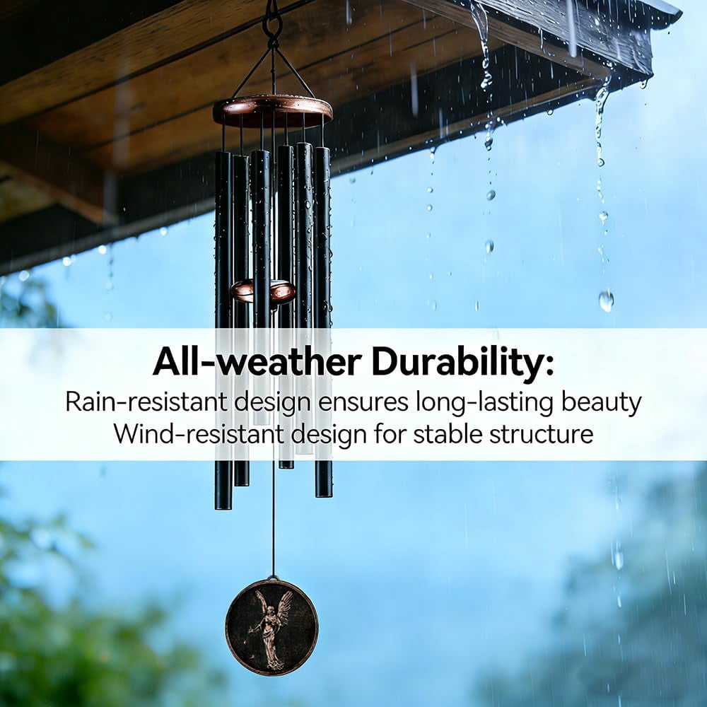 Wind Chimes For Outside  Vintage Angel Deep Tone Chime Outdoor Clearance Memorial/festivals/birthday Gift Mom Dad Women Grandma Home Garden Patio Decor (32" Angel)