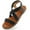 Black, variant on Ecetana Women's Sandals Elastic Strap Flat Sandals for Women Comfortable Walking