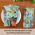 thumbnail image 6 of Iauyy Satin Napkins Set of 4- Cute Music Festival Doodle DIY Printing Decoration Cloth Napkin- Easy Care for Home/Party, 6 of 8