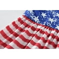thumbnail image 6 of DDSOL Toddler Girls Dresses American Flag Sundresses Ruffle Sleeves One-Piece Blue 2T, 6 of 7