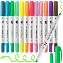 Mr. Pen- Dual Tip Highlighters, Pastel Colors, 12 Pack, Fine & Chisel Tip Highlighters Assorted Colors