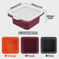 thumbnail image 3 of Culinary Cubed 3 Set (6 Pack) Orange 2-Cup Silicone Freezer Trays with Lid Meal Prep Containers Reusable Soup Freezer Molds Freeze and Store Soup Broth Sauce Leftovers, 3 of 10
