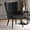 Black Velvet, variant on Chair for Living Room, Upholstered Reading Chair with High Backrest, Tufted-Button Wingback Armchair for Bedroom, Dressing Room, Home Office