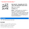 thumbnail image 2 of Ball Joint Kit - Compatible with 1978 - 1980, 1985 Oldsmobile Cutlass Salon 1979, 2 of 2