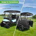 thumbnail image 5 of 10L0L 4 Passenger Golf Cart Enclosure 86’’ , Universal 600D Waterproof Driving Cover for Yamaha EZGO Club Car, Golf Cart Accessories, Black, 5 of 8
