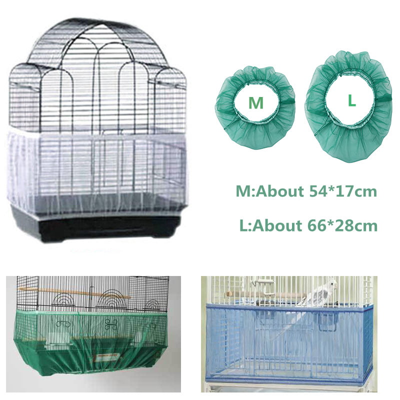 Underleaf Universal Birdcage Cover Seed Catcher Mesh Parrot Cage Skirt L