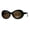 Green Brown, variant on Womens Mod Oval Thick Plastic Round Chic Sunglasses Green Brown