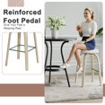 thumbnail image 3 of AILUNWALL Swivel Bar Stools Set of 2, 30" Bar Height Backless Fabric Upholstered Seat with, 3 of 10