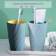 thumbnail image 4 of Paquete de 2 vasos de baño irrompibles, suaves y duraderos, vaso para cepillos de dientes (azul claro y azul oscuro), 4 of 5