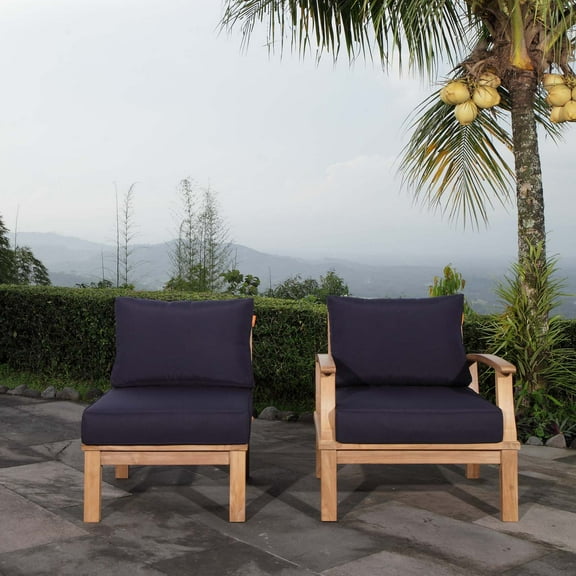 Modway Marina 2 Piece Outdoor Patio Teak Set, Multiple Colors