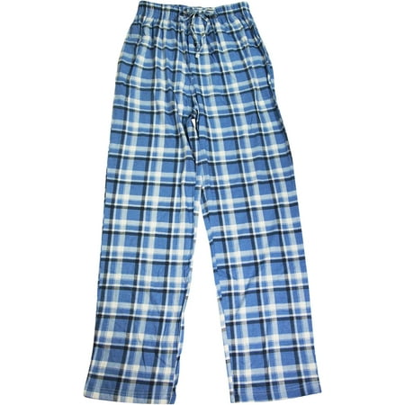 Hanes Mens Premium Comfortsoft Cotton Knit Sleep Lounge Pajama Pants 40064-X-Large (Periwinkle Navy Plaid)