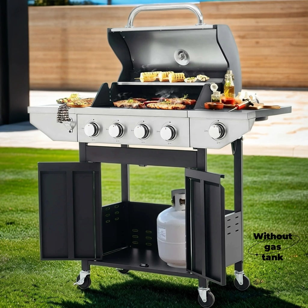 HighSound 4-Burner Propane Gas Grill with Side Burner, 46700 HighSound 4-Burner Propane Gas Grill with Side Burner, 46700