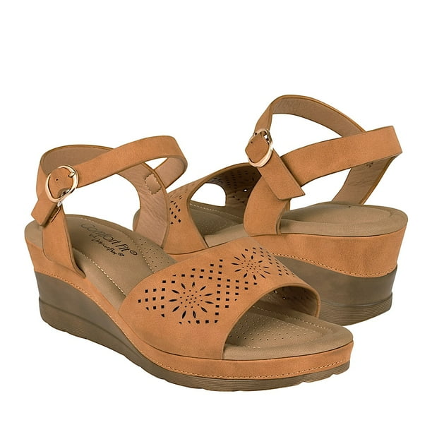 SANDALIAS DAMA COMFORT FIT 26109 SIMIPIEL CAFÉ
