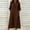 A_ Brown, variant on Summer Dresses for Women Stand Collar Partial Button Placket Flared Elbow Sleeve Straight Midi Dress Side Inset Pockets Loose Oversized Build Gray M