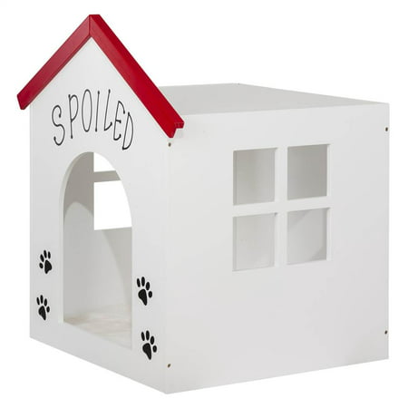 Paw Designed Pet House in White Finish