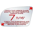 thumbnail image 2 of exactafit 8302L Drivers Side Mirror Replacement Glass Fits 2009-2014 Nissan Maxima LH, 2 of 6