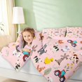 thumbnail image 5 of Erosebridal Farm Animals Twin Bedding for Girls, Tractor Bedding Comforter Set, Pink Reversible 7-Piece, 5 of 6