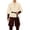 Brown#halloween costume, variant on VBTAPA 3 Pcs Men's Renaissance Costume Halloween Medieval Pirate Shirt Pant Belt Outfit Set Viking Costume Sets White L