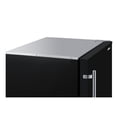 thumbnail image 2 of Commercial 5.5 cu.ft. all-refrigerator on 1" high casters with stainless steel work surface and front lock in black finish, 2 of 5
